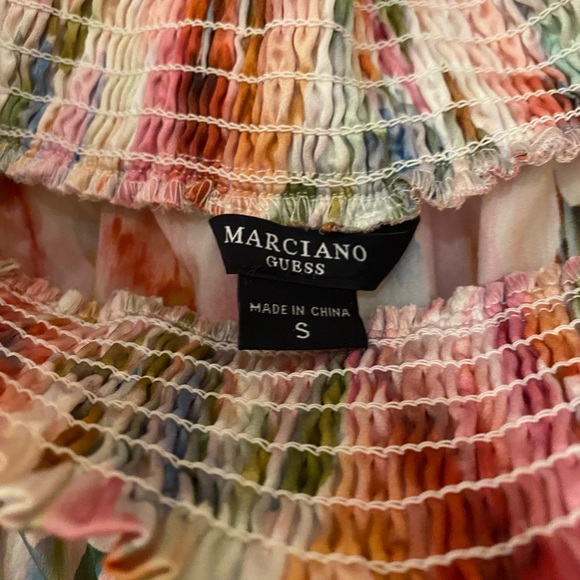 Guess By Marciano Floral Off the Shoulder Dress, Size S, Pink Multicolor - Picture 4 of 6